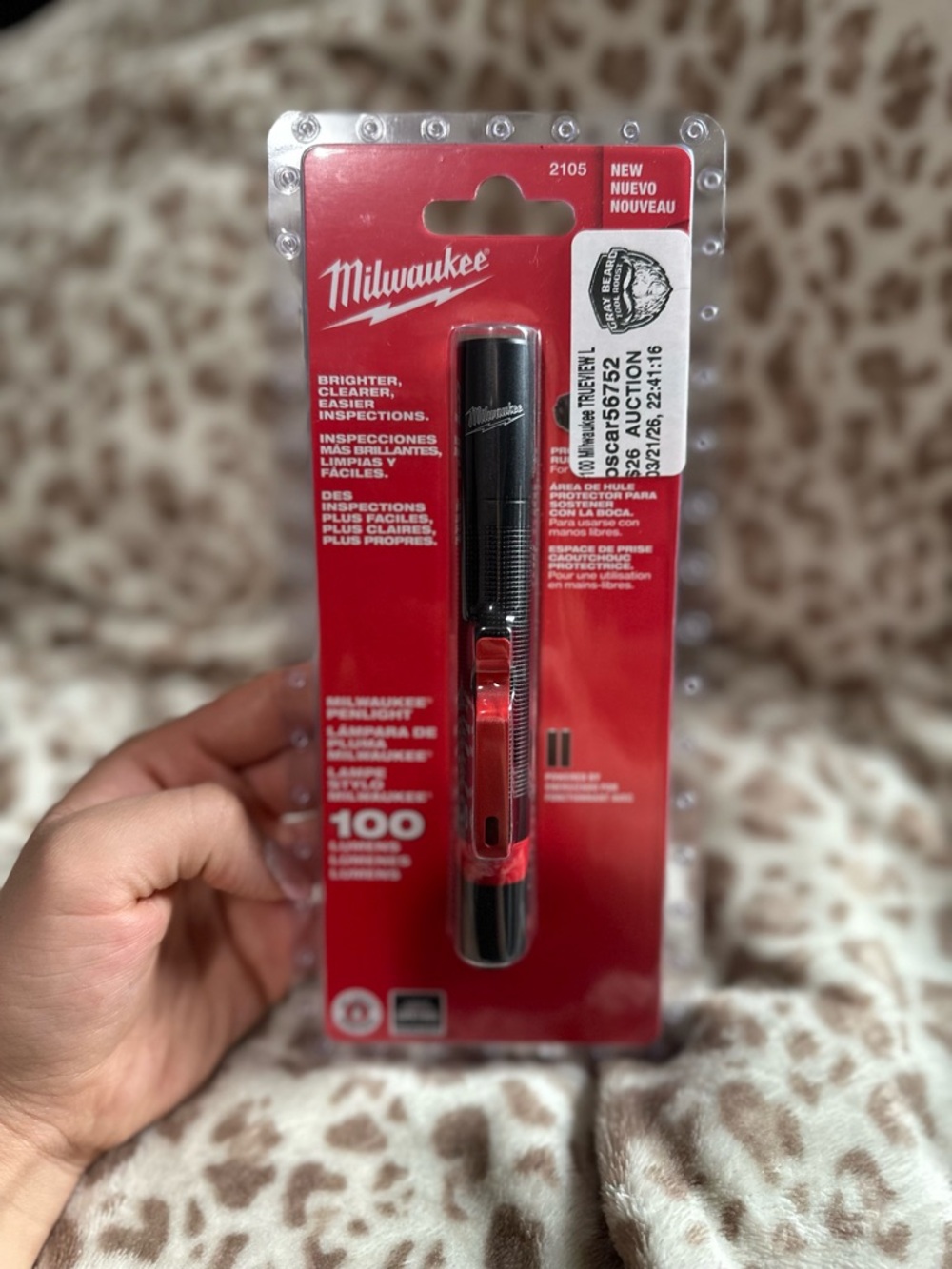 Milwaukee Red and Black Pocket Inspection Light